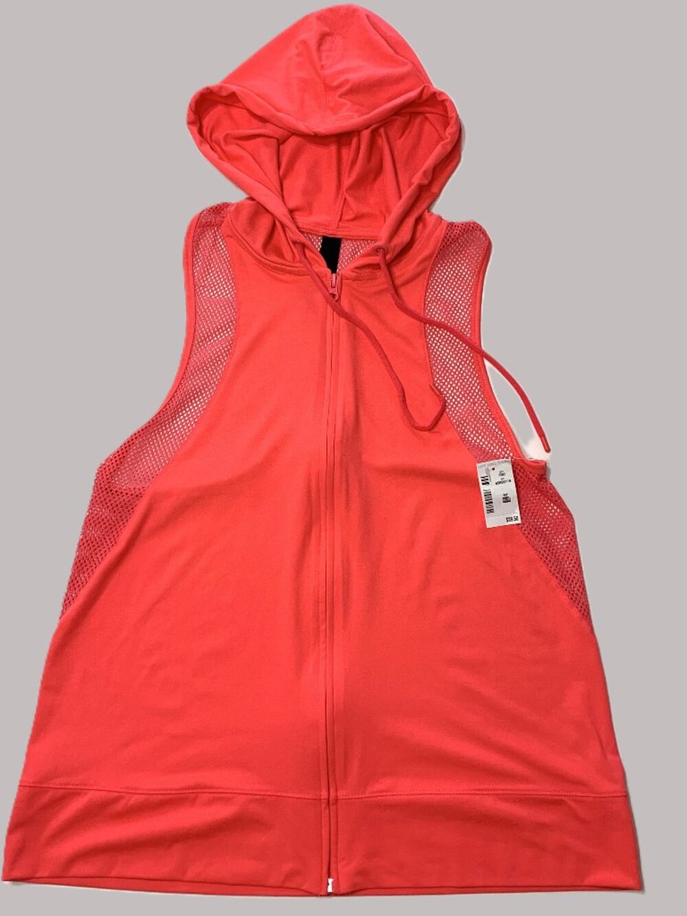 NEW Workout Lightweight Sleeveless Sporty Jacket with Hoodie Women Size M